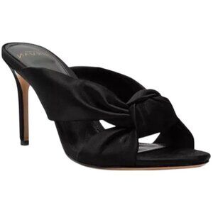 Alexandre Birman Kacey 85 Satin Mule Sandal Black Size 8 New In Box
